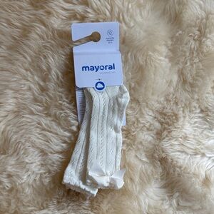 Mayoral Ivory Baby Socks with Bow